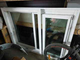 Ventanas correderas de aluminio blanco