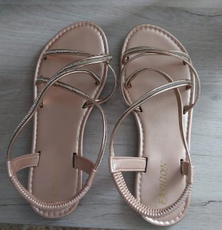 Sandalias Rose Gold Brillantes