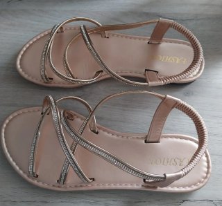 Sandalias Rose Gold Brillantes