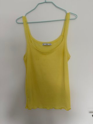 Camiseta tirantes Mango amarilla