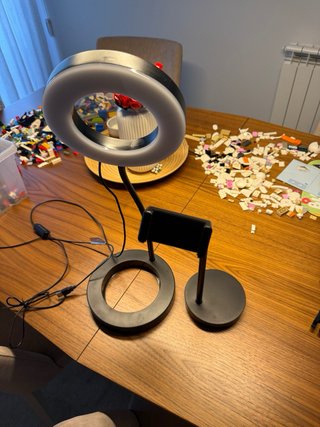 Ring light com suporte para telemóvel