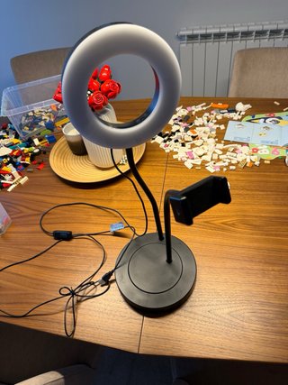 Ring light com suporte para telemóvel