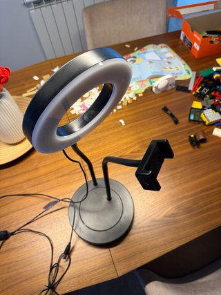 Ring light com suporte para telemóvel