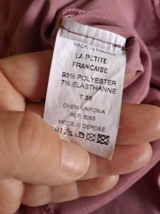 Blusa satén rosa palo con corbata a  juego