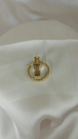 Pendientes Aro Grecia Chapado Oro 18k