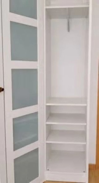 Armario esquinero Ikea puertas cristal