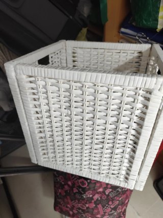 Cesta Organizadora Mimbre Blanca