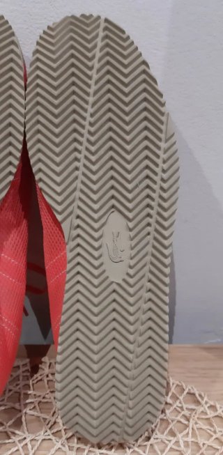 Zapatillas Lacoste Naranja y Beige
