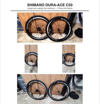 Ruedas Shimano Dura-Ace C50 Carbono tubulares