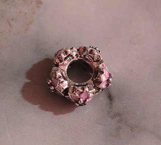 Pulsera estilo Pandora flores rosas