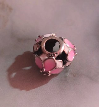Pulsera estilo Pandora flores rosas