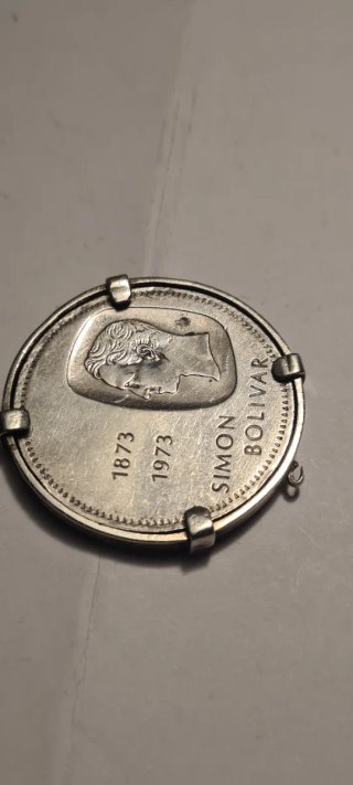 Moneda 10 Bolívares Plata Simón Bolívar 1873-1973