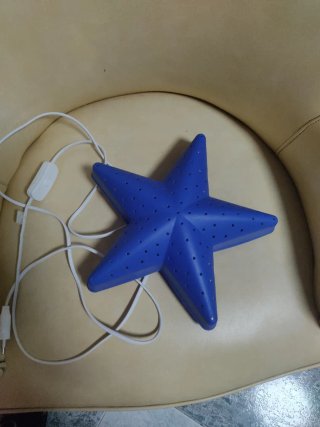 Lámpara estrella azul infantil