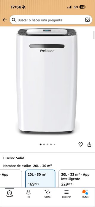 Deshumidificador ProBreeze 20L