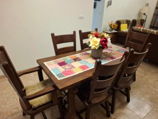 Mesa Comedor Madera Maciza + 6 Sillas