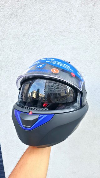 Casco Moto Modular Shark Azul