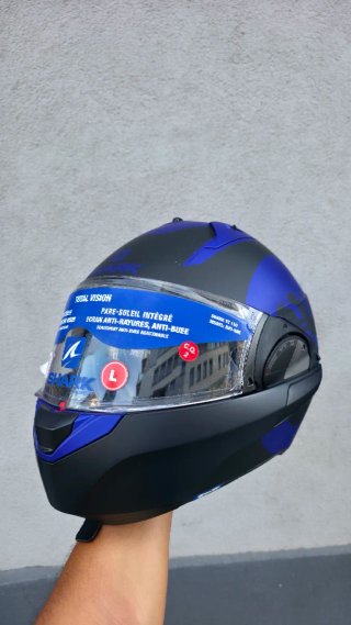 Casco Moto Modular Shark Azul