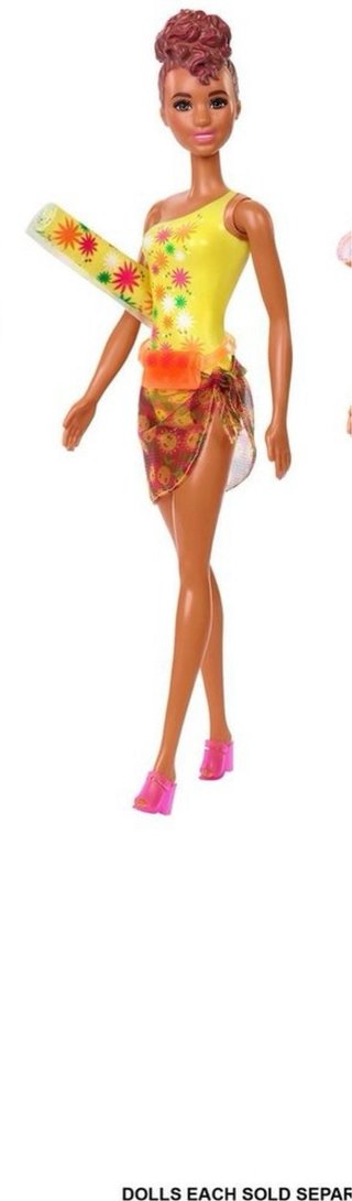 Muñeca Barbie con traje de baño y accesorio