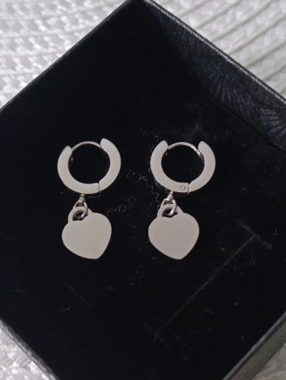 Pendientes Tiffany & Co. Aro Corazón Plata