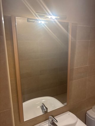 Espejo con luz madera seminuevo