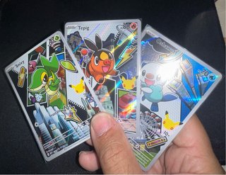 Set 3 Carte Pokémon Base Snivy Tepig Oshawott