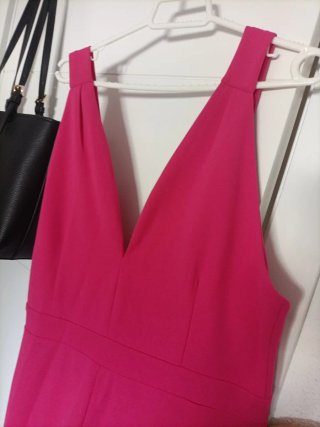 Mono fiesta rosa escote pico talla XL