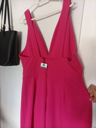 Mono fiesta rosa escote pico talla XL