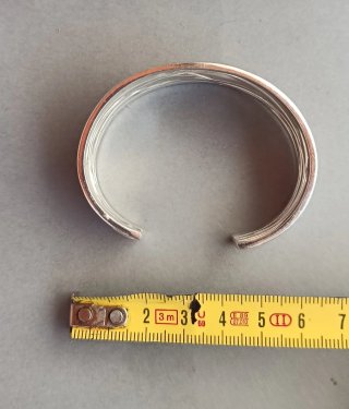 Pulsera de plata diseño ondulado