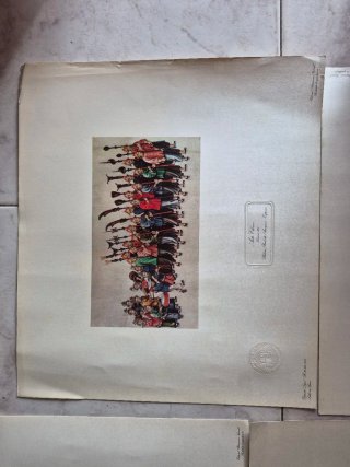 Litografía Arte Chino. Sello Patrimonio nacional
