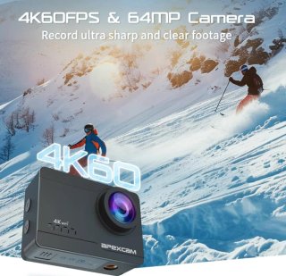 Action Cam ApexCam M90 4K 60fps + Custodia Nuova