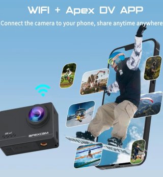 Action Cam ApexCam M90 4K 60fps + Custodia Nuova