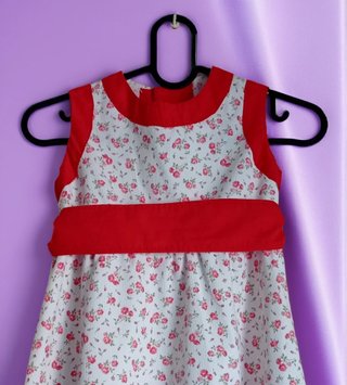 Vestido infantil niña Talla 6 a 8 años flores