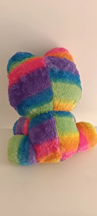 Rana de peluche arcoíris