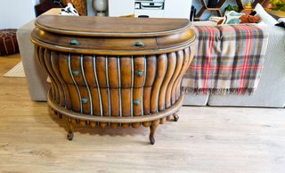Cómoda Bombé Vintage Madera Maciza