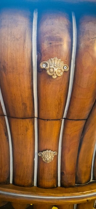 Cómoda Bombé Vintage Madera Maciza