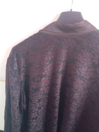 Camicia vintage elegante velluto e raso nero