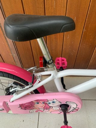 Bicicleta Infantil Btwin 16 Blanca y Rosa