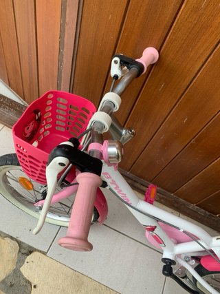 Bicicleta Infantil Btwin 16 Blanca y Rosa