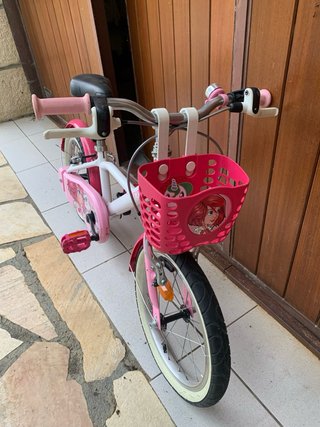 Bicicleta Infantil Btwin 16 Blanca y Rosa