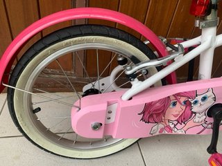 Bicicleta Infantil Btwin 16 Blanca y Rosa