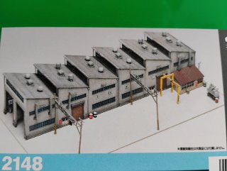 Escala N nave industrial depósito locomotoras 30cm