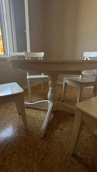 Tavolo rotondo Ikea ROSENTORP + 4 sedie