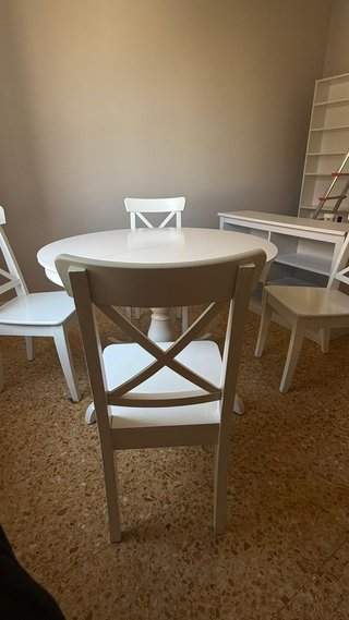 Tavolo rotondo Ikea ROSENTORP + 4 sedie
