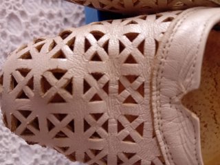 Zapatos JAM calados destalonados blancos perlado