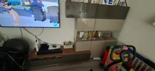 Mueble de salón modular gris