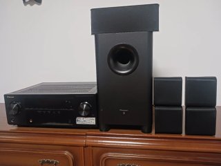 Amplificador Pioneer con altavoces