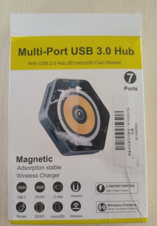 Hub USB-C 7 en 1 Carga Inalámbrica