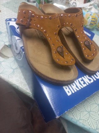 Sandalias Birkenstock T.41 Marrón Dorado