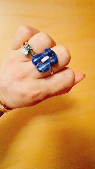 Anillo Oso Tous Azul y Plata