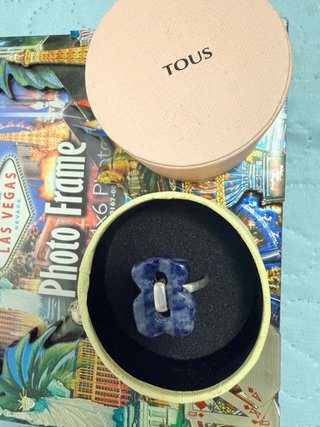 Anillo Oso Tous Azul y Plata